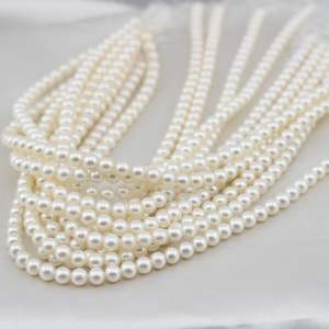 สร้อยคอมุกน้ำจืด AAAA ไร้ตำหนิ เม็ดมุกขนาด 7-8 มม. รูปทรงกลมสวยงาม คุณภาพสูง ผลิตภัณฑ์เกือบสมบูรณ์แบบ - Product Image 2