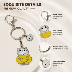 Llavero de Aleación de Zinc con Diseño Creativo de <span class=keywords><strong>Perro</strong></span>, Impermeable, Pequeño Regalo para Dueños de Autos, Personalizado, Animal Adorable - Product Image 3