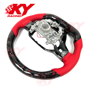 Accessoires de voiture sport pour Honda Civic Accord CRV 11e génération, volant personnalisé en fibre de carbone forgée avec LED RPM pour Acura Integra - Product Image 4