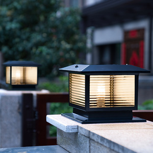Lampadaire solaire LED extérieur IP65, blanc chaud, abat-jour en verre, corps en aluminium, 3500K Ra80, 50000 heures, pour jardin, allée, décoratif - Product Image 3