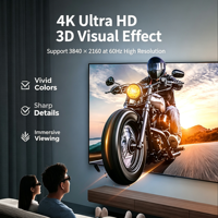Câble convertisseur vidéo numérique 4K, adaptateur de signal actif avec alimentation auxiliaire pour moniteur et projecteur