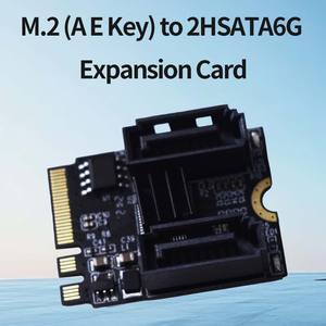 TISHRIC M2 naar SATA3.0 Extended KEY A+E WIFI <span class=keywords><strong>M</strong></span>.<span class=keywords><strong>2</strong></span> naar SATA harde schijf zonder schijf met <span class=keywords><strong>2</strong></span> SATA-kabels - Product Image 2