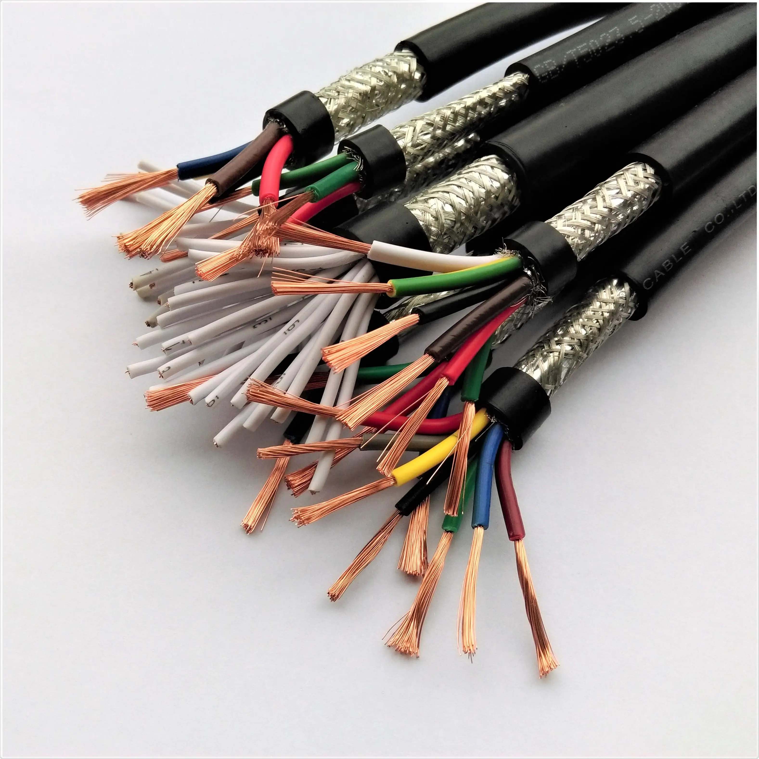 Mm2 Rvvp Shielded Flexible Cable Electric Wire 300/500v 2 3 4 5 6 Core 0.2 0.3 0.5 0.75 1 1.5 2.5 4 PVC Waterproof Signal Cable