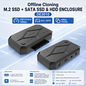 Station de clonage hors ligne pour disques M.2 NVMe SATA III, 10 Gbps USB3.2 Gen2, sans outil, compatible 2.5/3.5 2230-2280 M.2, jusqu'à 8 To, <span class=keywords><strong>duplicateur</strong></span> de disques durs - Product Image 3