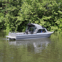 Bateau à moteur sportif en aluminium à grande vitesse Kinlife 2025 avec moteur à essence intégré, état neuf, à vendre