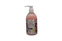 Savon exfoliant liquide à la rose parfumée pour un gommage corporel doux et un arôme romantique