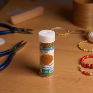 Perline Dorate Ilan Abalorio da 3mm per Creazione di Gioielli, 12 Pezzi per Tubo - Product Image 3