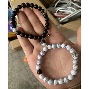 Ensemble de bracelets <span class=keywords><strong>magnétiques</strong></span> en forme de cœur pour couples, bijoux de mode, bracelets en cristal pour cadeaux, Pulseras De Moda - Product Image 4