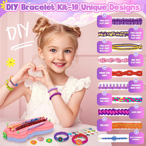 Kit de fabrication de bracelets d'amitié <span class=keywords><strong>pour</strong></span> enfants, ensemble de jouets <span class=keywords><strong>pour</strong></span> la création de bracelets, cadeaux <span class=keywords><strong>pour</strong></span> enfants, kit de fabrication de bracelets <span class=keywords><strong>pour</strong></span> filles - Product Image 3
