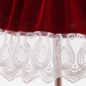 Traje de Falda de Terciopelo Rojo para Niñas, Disfraz de Princesa para Navidad, Accesorios para Vestidos de Fiesta, Bodas, TV y Cine, Venta al Por Mayor - Product Image 6