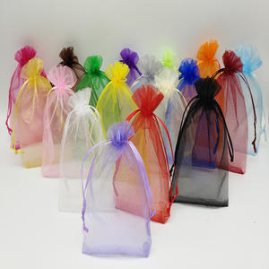 Bolsa de <span class=keywords><strong>organza</strong></span> con cordón, 20x30, 9x12, 8x12, con logotipo - Product Image 1