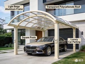 Abri de voiture moderne pliable résistant aux intempéries et aux UV, avec structure en aluminium renforcé, pour garage automobile – Fournisseur direct usine - Product Image 2
