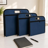 Portadocumentos A4 de Tela Oxford con Cremallera Impermeable, Personalizado, para Viajes, Resistente al Fuego, Opaco, Hecho en China