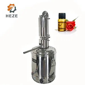 Kit de machine de distillateur d'huile essentielle de Distillation d'extraction à la vapeur de plante d'intérieur d'acier inoxydable de ménage pour faire des huiles essentielles