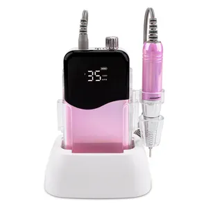 Portable et bureau professionnel 35000 tr/min manucure sans fil Rechargeable E fichier vernis à ongles perceuse pour une utilisation facile en salon