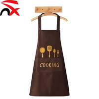 Penjualan Langsung Pabrik Apron Dapur dengan Lap Tangan Anti Air 2 Kantong Apron Memasak untuk Wanita Pria Koki