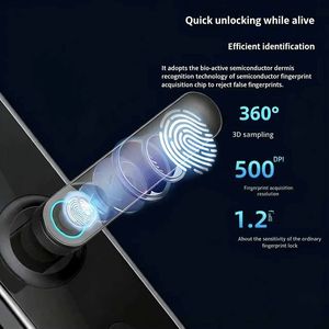 होटल/अपार्टमेंट/कार्यालय उपयोग के लिए फिंगरप्रिंट पासवर्ड कार्ड अनलॉक के साथ टलॉक योग्य टी 2 उन्नत सुरक्षा स्मार्ट डोर लॉक सिस्टम - Product Image 3