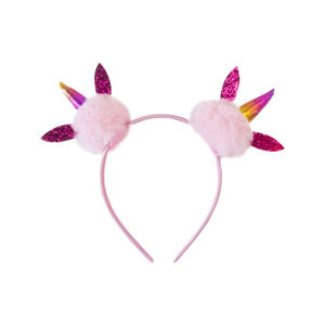 Diadema <span class=keywords><strong>de</strong></span> unicornio <span class=keywords><strong>de</strong></span> dibujos animados para niños, <span class=keywords><strong>Bola</strong></span> <span class=keywords><strong>de</strong></span> Pelo, cebolla, oreja <span class=keywords><strong>de</strong></span> gato rosa, diadema <span class=keywords><strong>de</strong></span> unicornio - Product Image 5