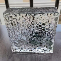 Meilleure qualité bloc de verre cristal solide bulle brique écran cloison caractéristique de l'eau mur rideau Style couleur clair brique de verre