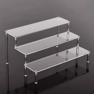Acrylic ba tầng bước hiển thị giá lưu trữ nước hoa giá trong suốt cupcake hiển thị đứng - Product Image 3
