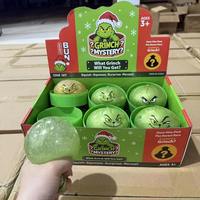 Nouveau jouet sensoriel anti-stress de Noël, monstre vert souple à remontée lente, jouet à presser pour cadeau