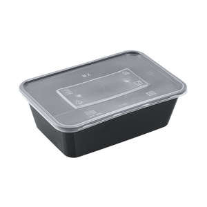 Conteneur alimentaire rectangulaire jetable avec couvercle transparent à clipser, taille MX, pour les voyages et le stockage - Product Image 1