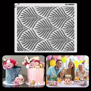 Flower Leaf Cake Schablone Hohl vorlagen Spray Floral Lace Backform Cupcake Dekorieren Border Sculpting Mould Kit HS1260