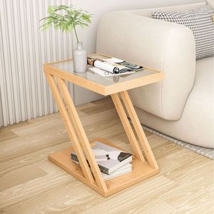 Mesa Auxiliar en Forma de Z Sante con Superficie Acrílica, para Almacenamiento, Sala de Estar, Sofá, Mesa de Noche - Product Image 3