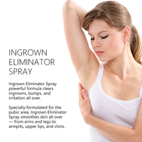 Sérum en spray naturel pour le traitement des poils incarnés, marque privée, prévient les poils incarnés, réduit les boutons de rasoir, apaise les irritations après l'épilation