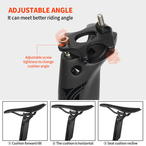 Tubo de sillín de bicicleta de fibra de <span class=keywords><strong>carbono</strong></span> TOSEEK, tubo de sillín aerodinámico para bicicletas de montaña y carretera, longitud de 250-400 mm - Product Image 3