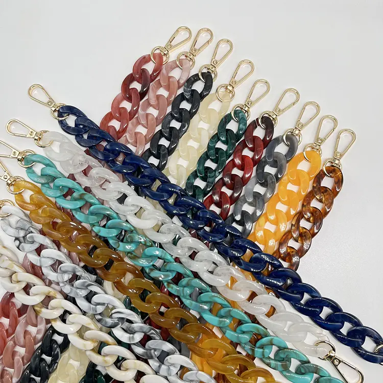 YN 22 Color 60/90/120cm Detachable Replacement Shoulder Strap Bag DIY Acrylic Resin Handbag Chain Plastic Strap Chain
