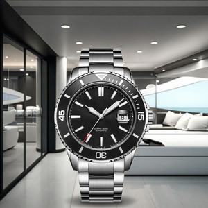 남성 블랙 다이얼 200M 방수 사용자 정의 로고 기계식 다이빙 시계 40mm 자동 다이버 시계 - Product Image 6