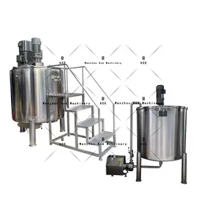 Liquid And Powder Mixing Tank Machine With Overhead Paddle Agitator And Electric Heater Mixer