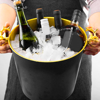 Seau à champagne commercial personnalisé OEM, grande capacité 12L, en acier inoxydable, avec motif bois de cerf, pour refroidir le vin et la bière, idéal pour bars et restaurants