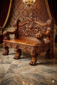 Sofá de Sala de Estar de Lujo Inspirado en el Estilo Real, con Estructura de Madera Sólida y Cojines Afelpados para Interiores Elegantes - Product Image 2