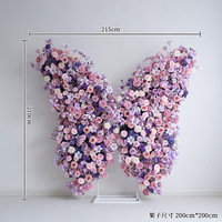 Arche de fleurs artificielles en plastique pour la photographie et la décoration de fond avec fleurs mélangées