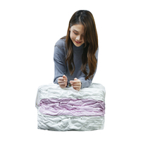 Aibaker Vente en gros Vêtements sans pompe Compressed Space Saver Sealer Home Storage Cube Vacuum Storage Bag for Clothes and quilts