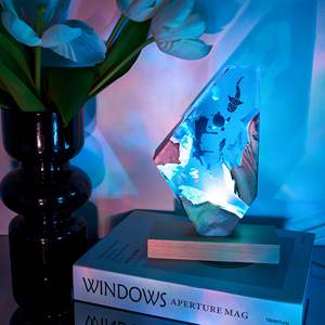 Lampe Océanique en Résine à Commande Tactile, Veilleuse Ambiante avec Pile AAA, Design Plongeur Requin pour Décoration Intérieure - Product Image 3