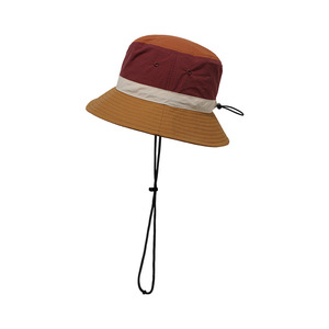 Nylon al aire libre senderismo Safari deporte sol cubo sombrero con cuerda personalizado niños adultos impermeable secado rápido pesca cubo gorra sombrero - Product Image 4