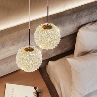 Lustre LED moderne en forme de boule de cristal, design luxueux pour escalier, suspension lumineuse, décoration moderne pour la maison, luminaire pour hall d'entrée et salon