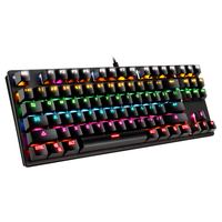 Clavier de jeu mécanique, Usb, Rgb, noir, à 87 touches, pour Gamer, vente en gros, Mk923, 2021