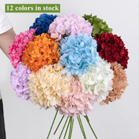 Fleurs artificielles blanches, 90 hortensias en soie, hortensia simple, accessoires de photographie de mariage, décoration pour la maison