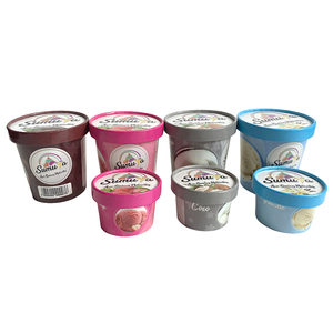 High Quality 2-32oz Single Wall Paper Cups Custom Printed Waterproof Food Grade Packaging for Ice Cream