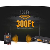 Debra Audio ER-2040 4 Channel Wireless In-Ear Monitor System with Noise Cancelling for Multi-Person Stage Performances