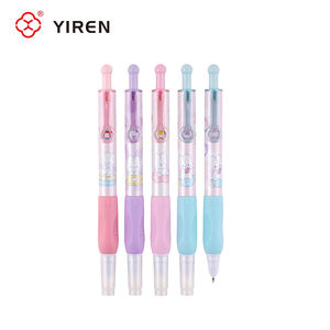 Stylo plume rétractable YIREN amusant, stylo en plastique mignon, poignée souple en caoutchouc pour la salle de classe, stylo en vrac, cadeau de fête, écriture fluide - Product Image 1