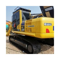 Excavadora Hidráulica Usada Komatsu PC220 de 22 Toneladas, Excavadora Mediana Komatsu PC220, Bomba de Caja de Cambios, Rodamiento, Precio Más Bajo, Barato