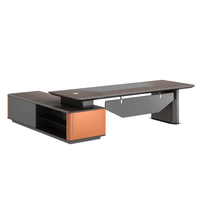 Bureau de direction modulaire en bois au design moderne, poste de travail informatique, mobilier de bureau commercial de luxe pour la maison
