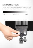 Lampe de studio LED portable et pliable SIMAR 40W, étanche, 2700K-6500K, à intensité variable, avec télécommande pour la photographie et la vidéo