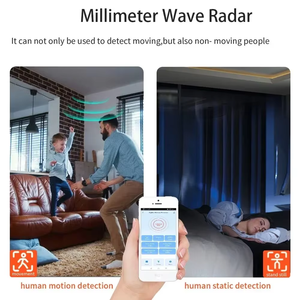 Haozee Smart Zigbee Sensor Kehadiran Manusia Detektor Gerakan Gelombang Radar Milimeter Mendukung Home Assistant Zigbee2mqtt - Product Image 4