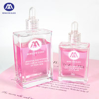 Bouteilles en Verre Carrées Plates Rectangulaires Transparentes de Luxe pour Émulsion, Huile et Compte-Gouttes – 30ml, 50ml, 100ml, 120ml – Sortie d'Usine Guangzhou